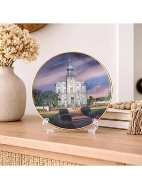 St. George Utah Temple Plate – Tiffany Collection 1994 – Larry Winborg – Limited